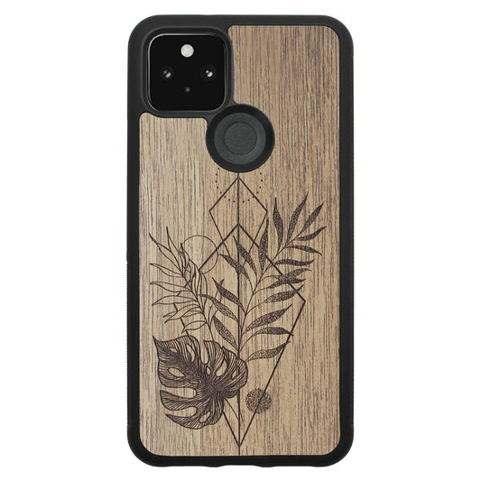 Wooden Case for Google Pixel 5 Monstera