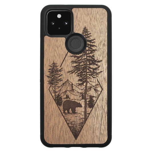 Wooden Case for Google Pixel 5 Woodland Bear