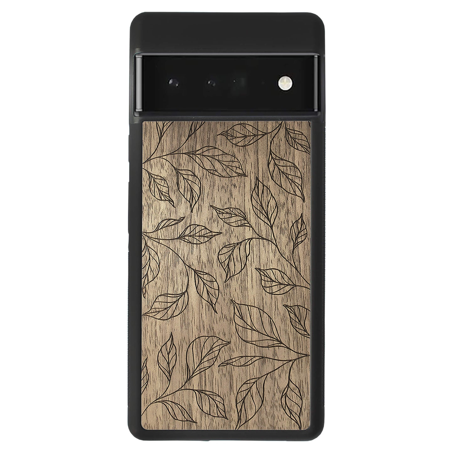Wooden Case for Google Pixel 6 Pro Botanical Leaves