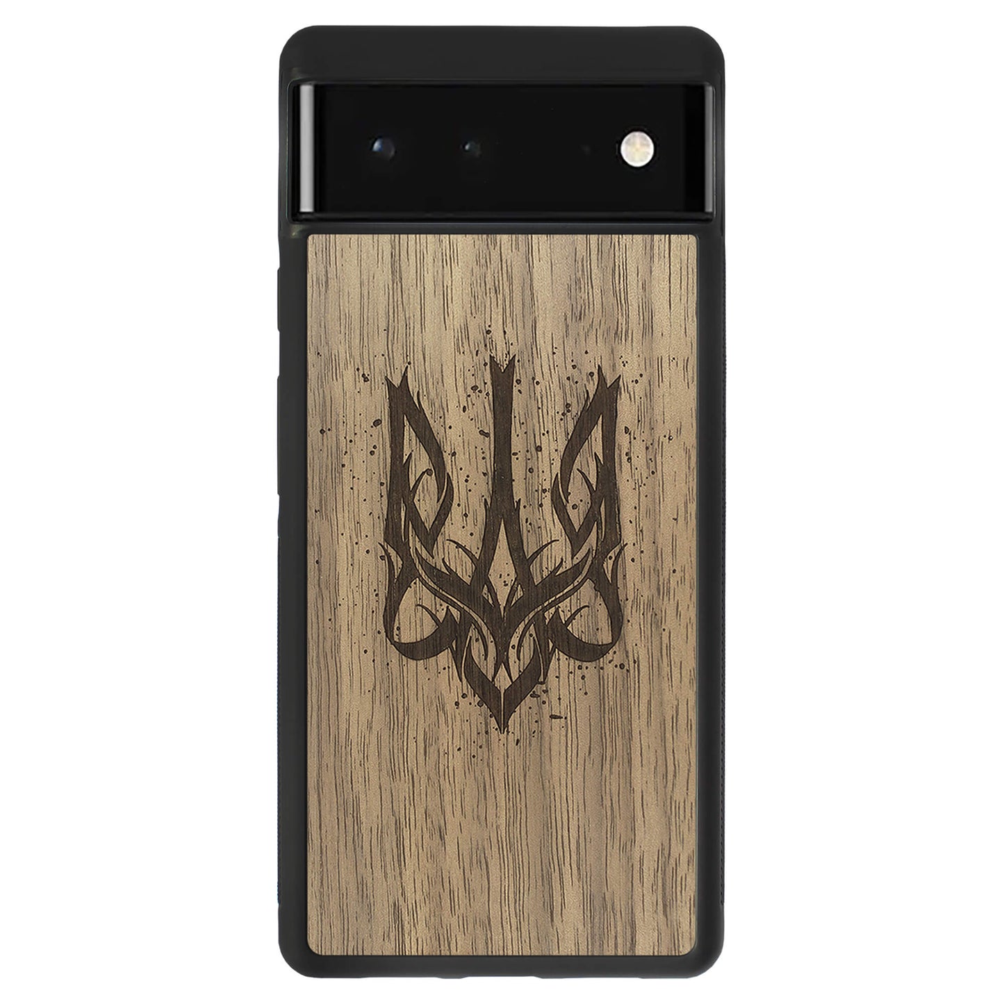 Wooden Case for Google Pixel 6 Ukrainian Trident Trizub