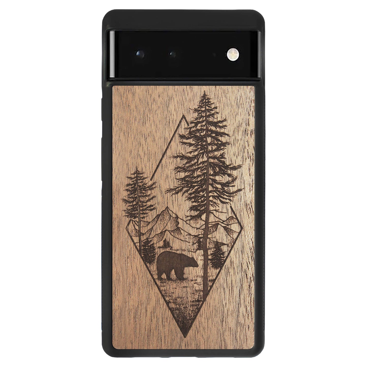 Wooden Case for Google Pixel 6 Woodland Bear