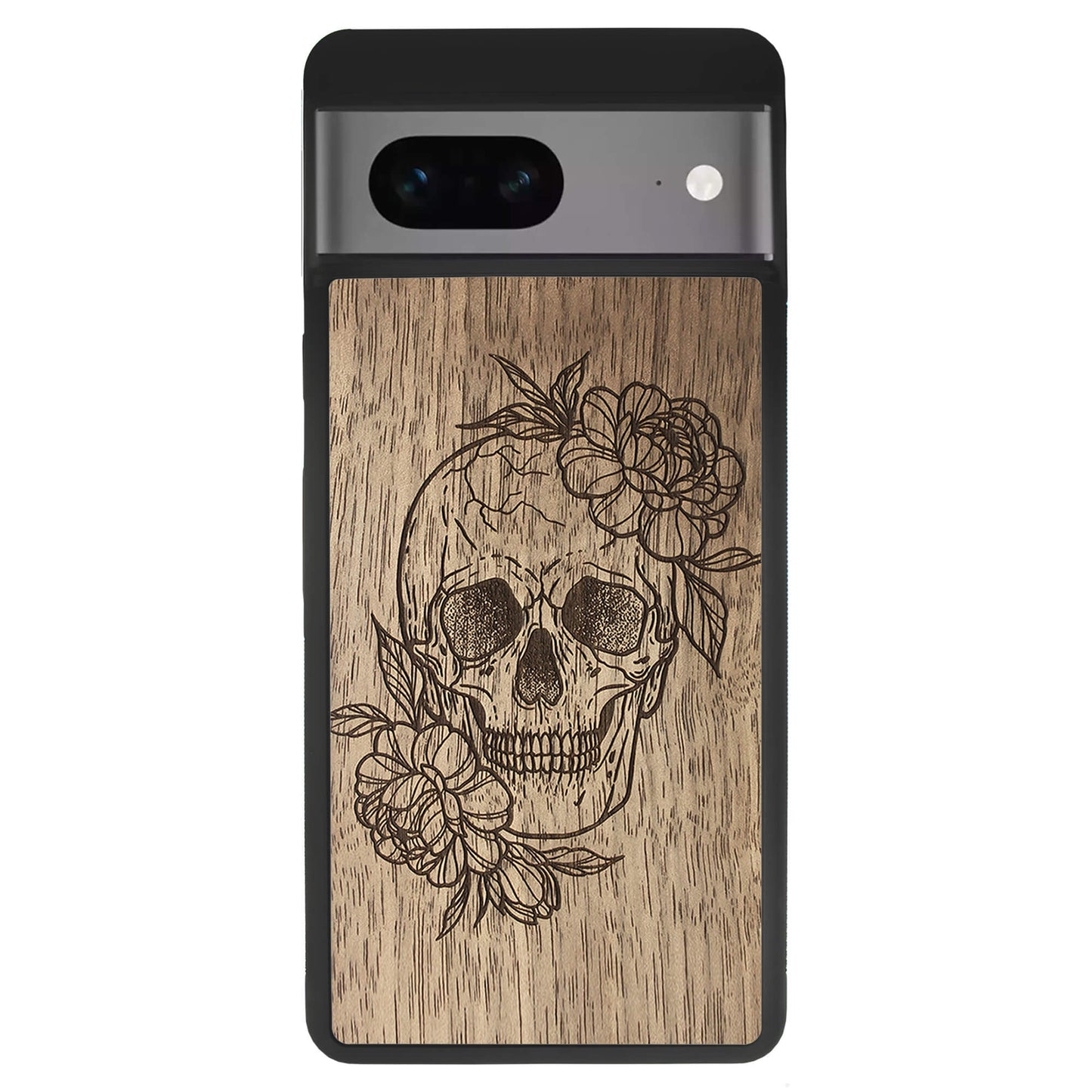 Wooden Case for Google Pixel 7 Skull