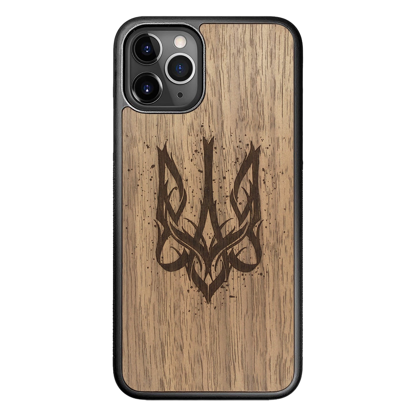 Wooden Case for iPhone 11 Pro Ukrainian Trident Trizub