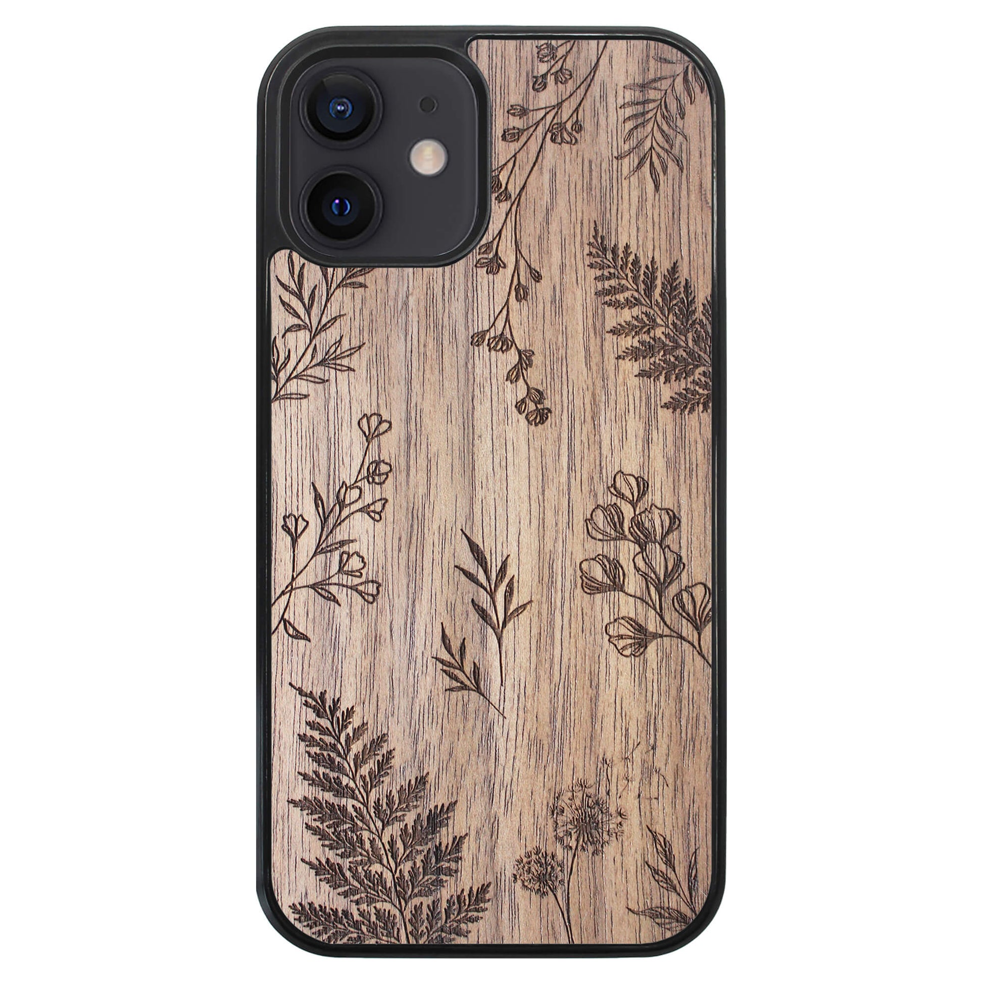 Wooden Case for iPhone 12 Botanical