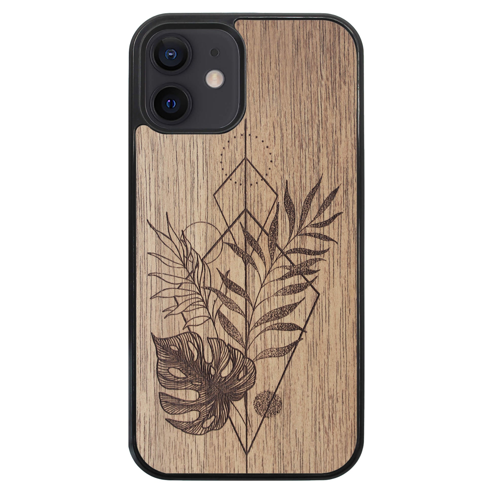 Wooden Case for iPhone 12 Monstera