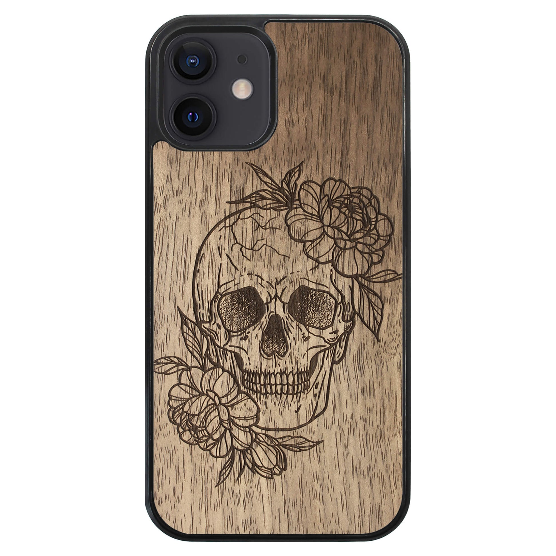 Wooden Case for iPhone 12 Skull