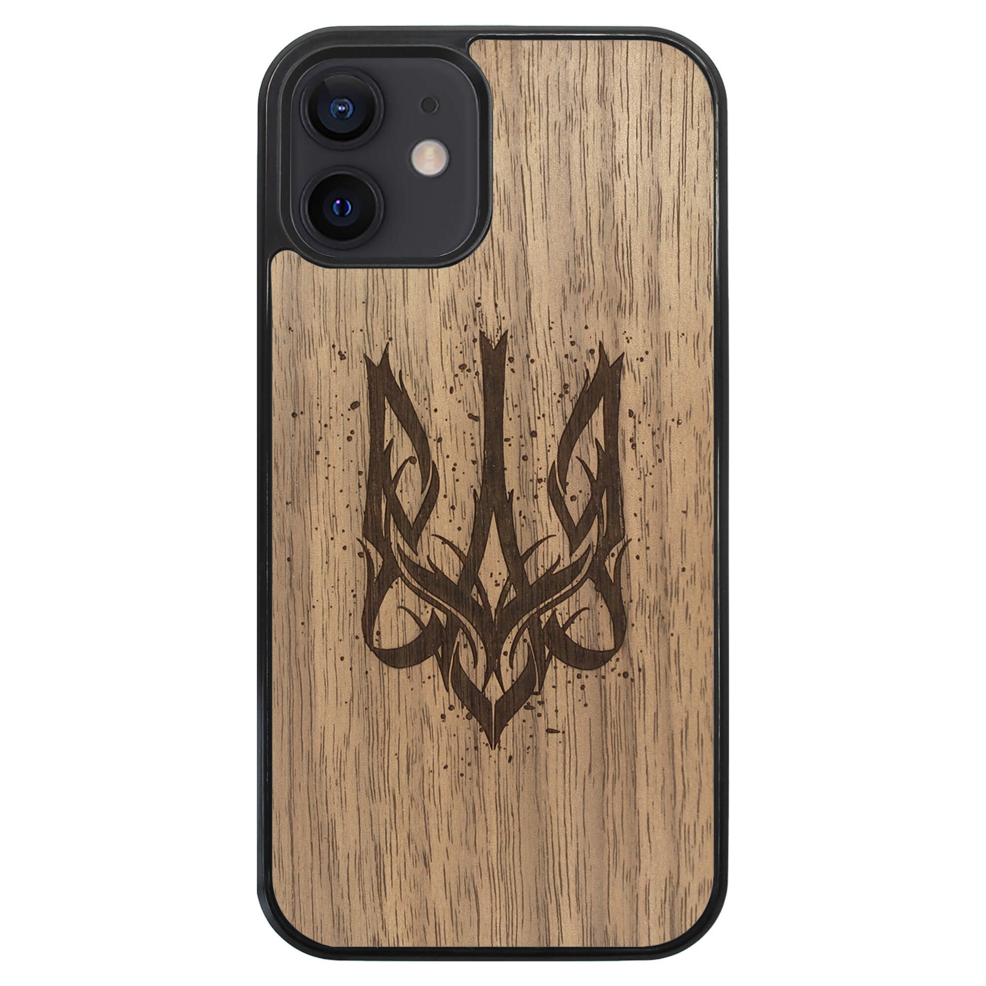 Wooden Case for iPhone 12 Ukrainian Trident Trizub