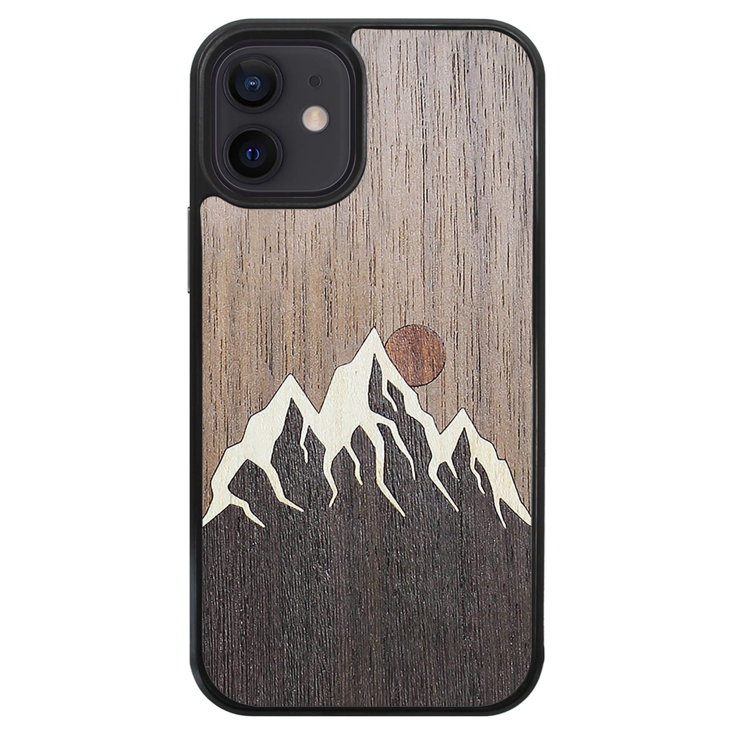Wooden Case for iPhone 12 Mini Mountain