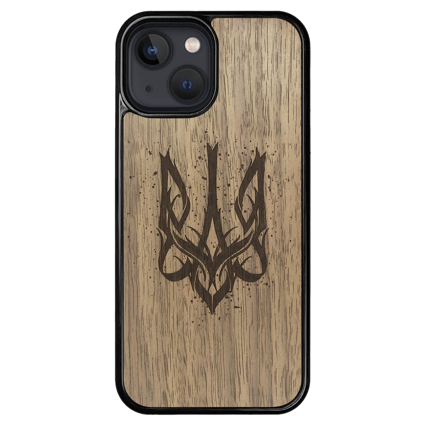 Wooden Case for iPhone 13 Mini Ukrainian Trident Trizub