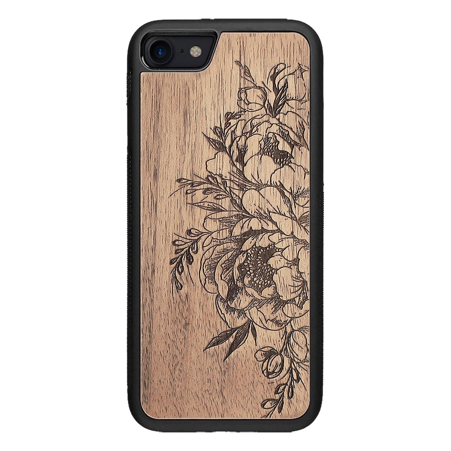 Wooden Case for iPhone 8 Flowers