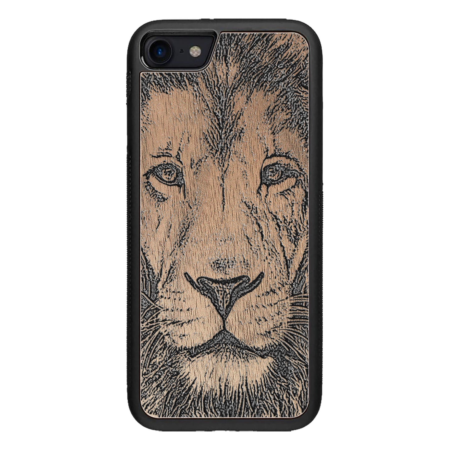 Wooden Case for iPhone 8 Lion face
