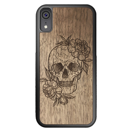 Wooden Case for iPhone XR Skull