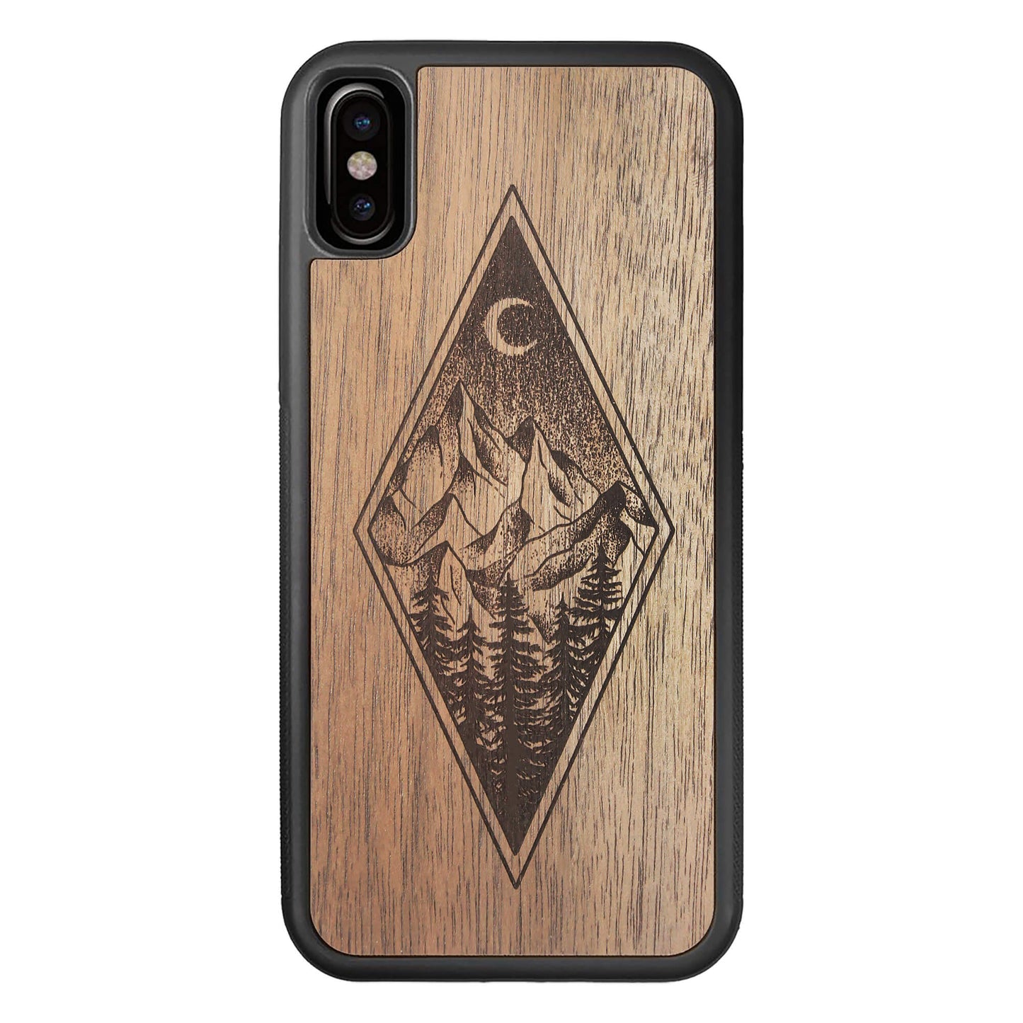 Wooden Case for iPhone XS/X Mountain Night