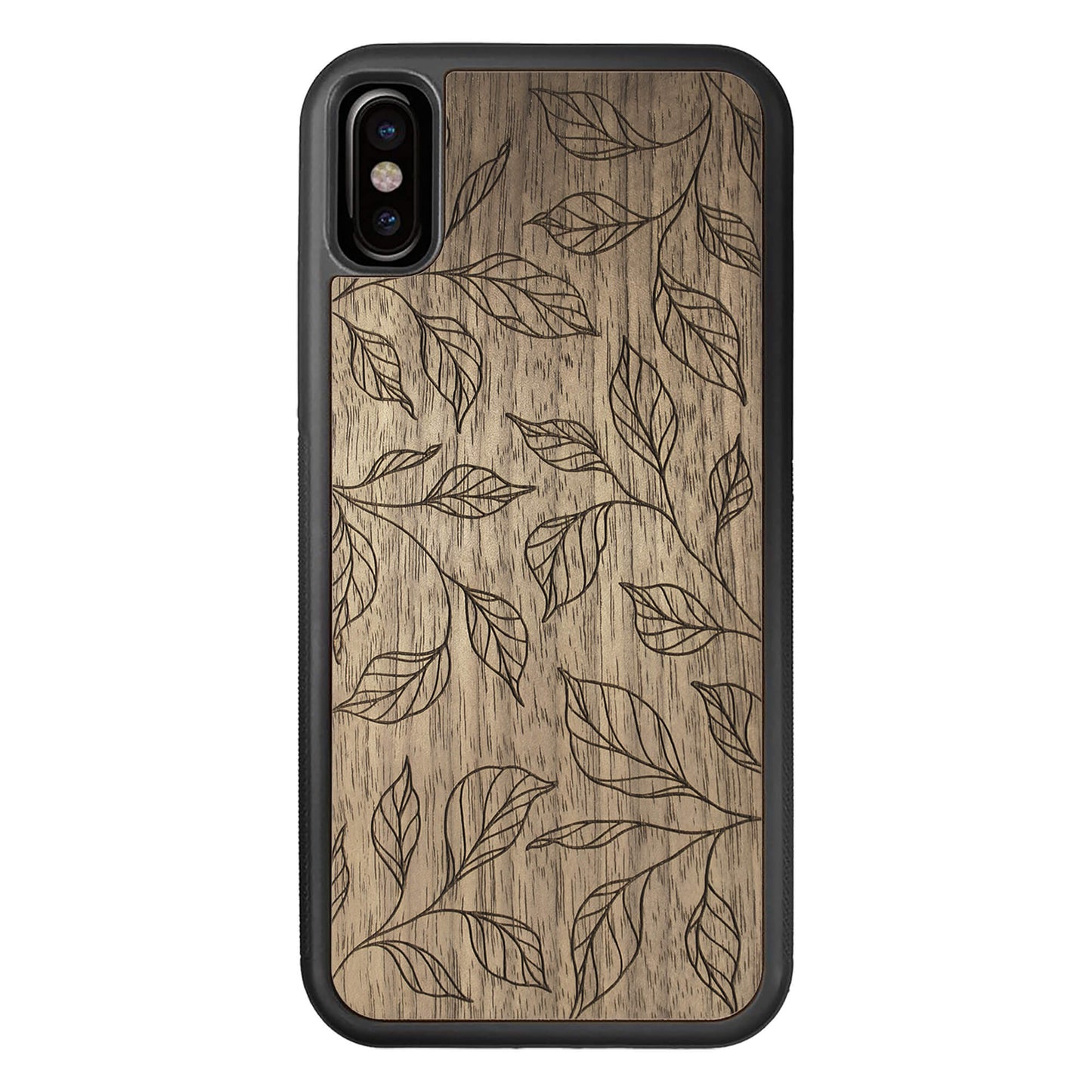 Wooden Case for iPhone XS/X Botanical Leaves