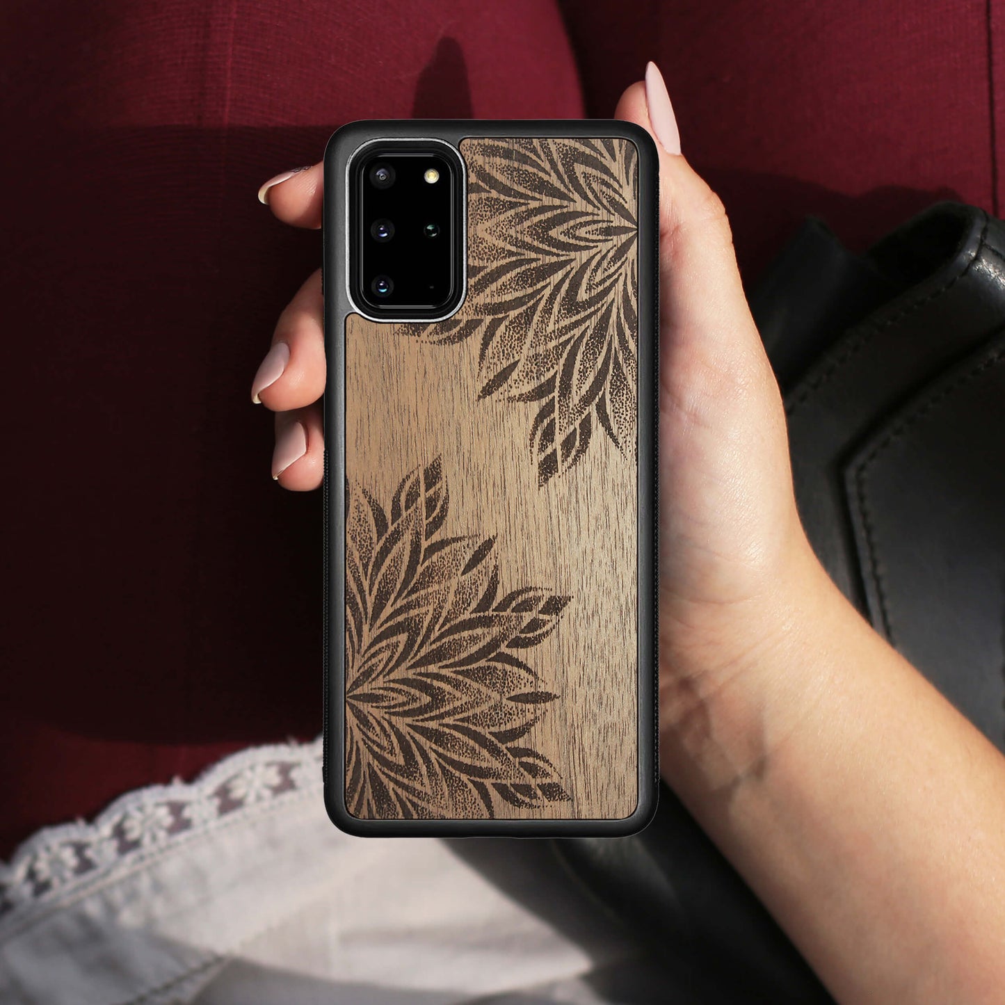 Wooden Galaxy Note 10 Plus Case Mandala