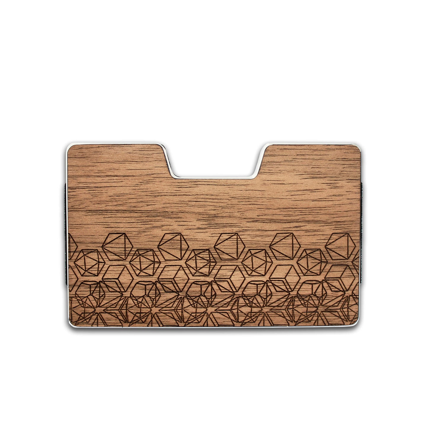 Geometry - Wooden Credit Card Holder with Money Clip Wallet