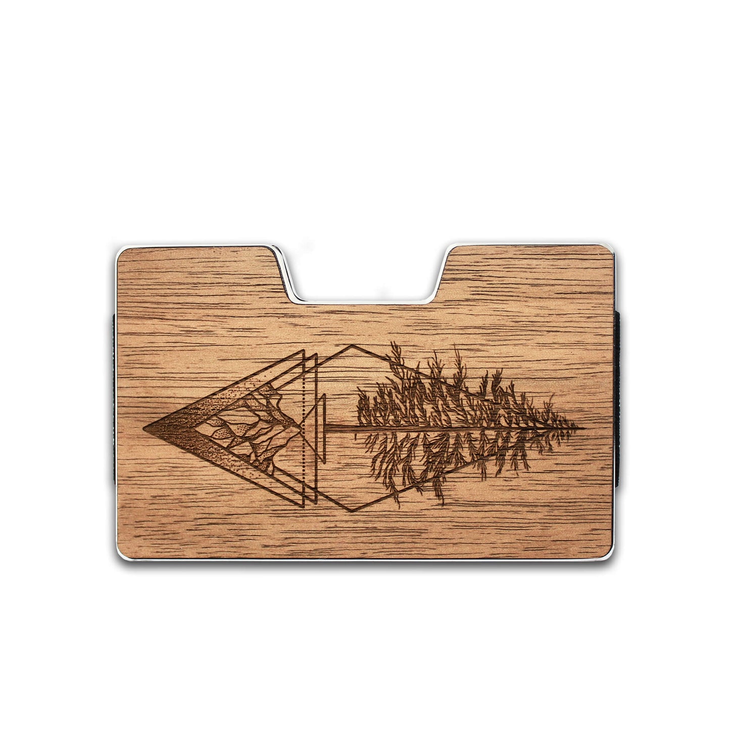 Picea - Wooden Credit Card Holder with Money Clip Wallet