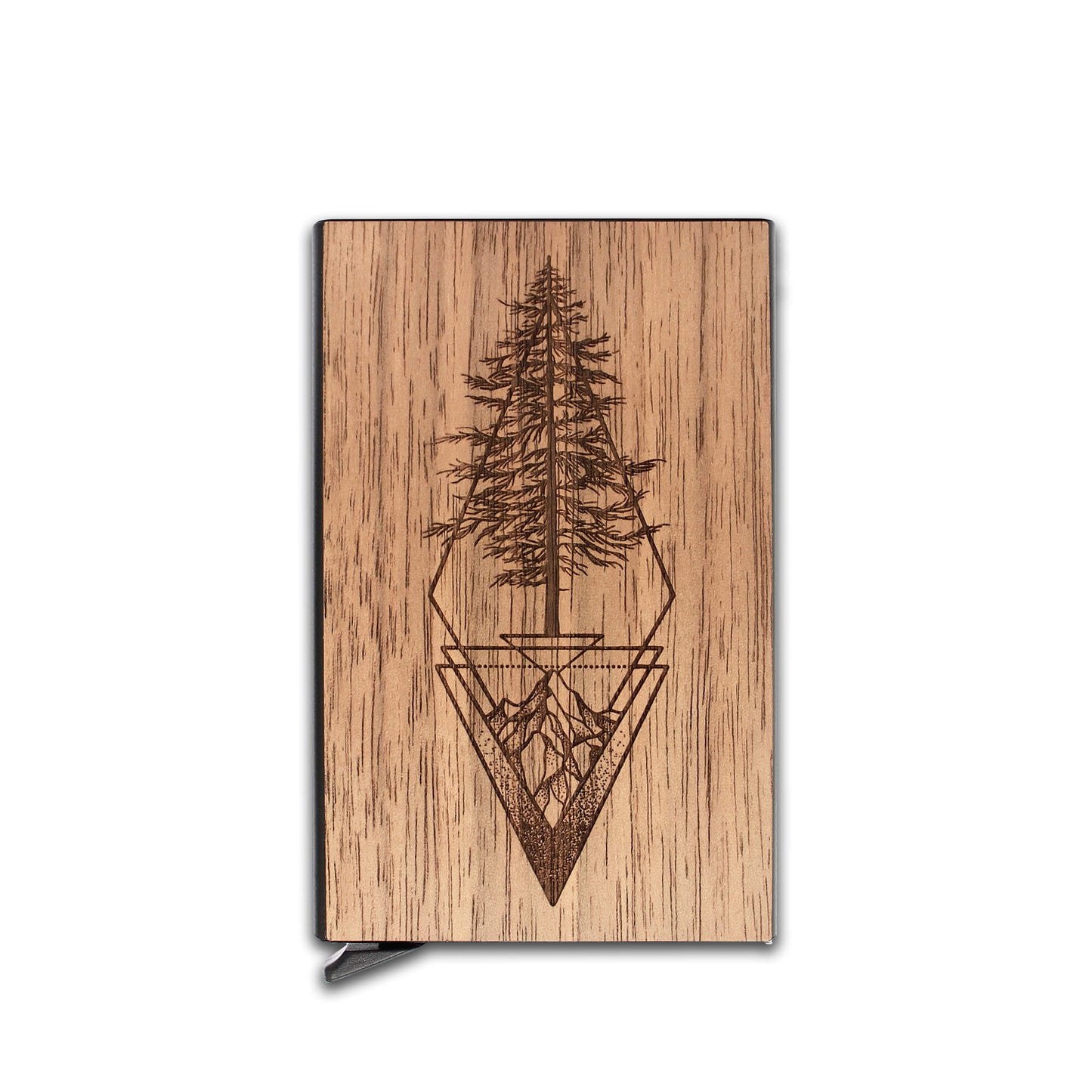 Picea - Metal Credit Card Holder with Wooden front