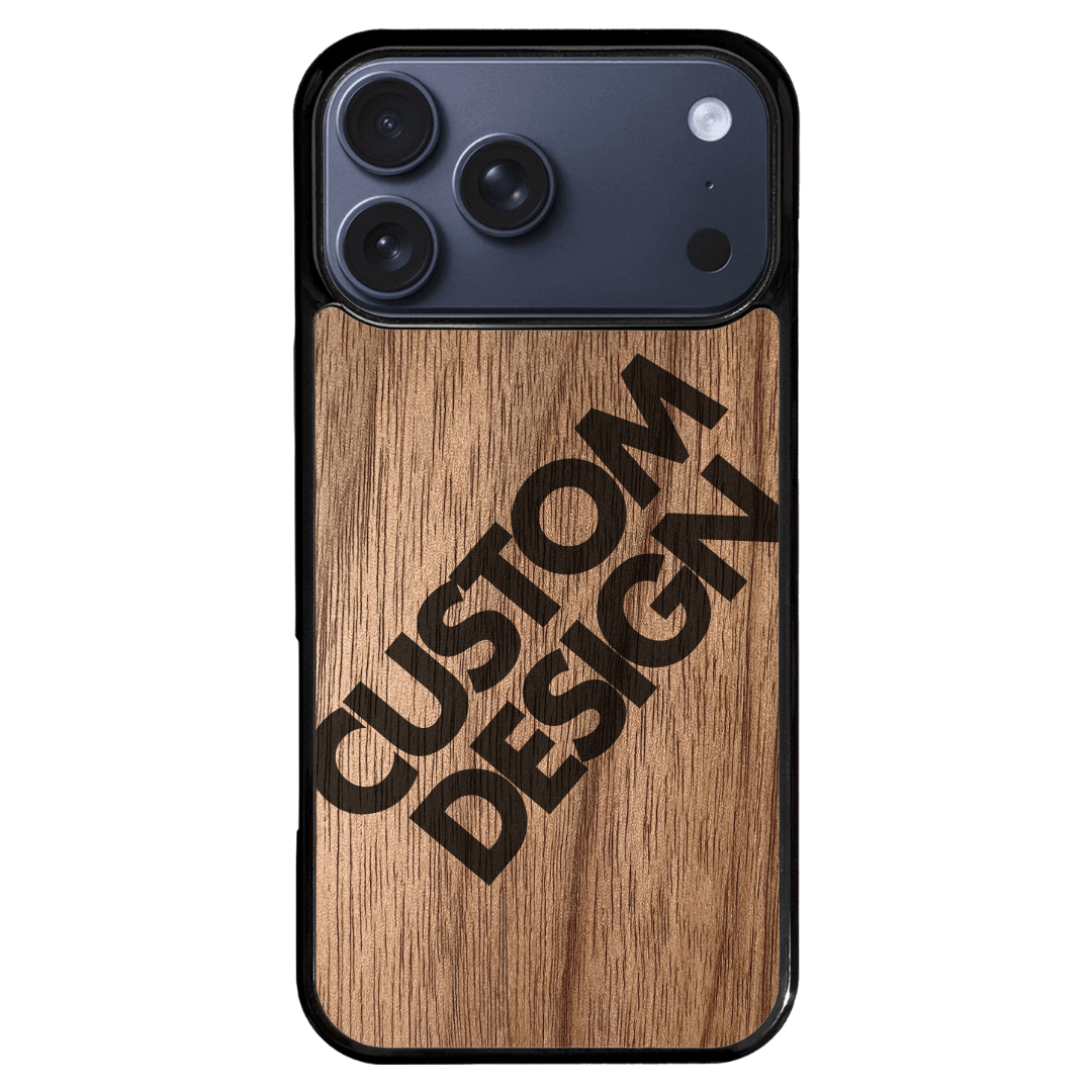 Custom Design Walnut iPhone 17 Pro Max Case