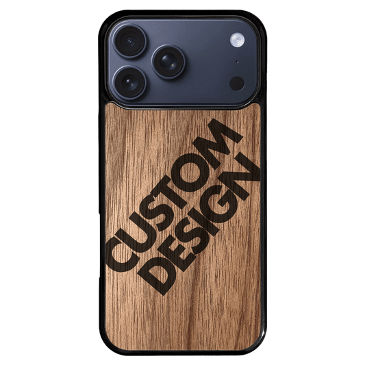 Custom Design Walnut iPhone 17 Pro Max Case