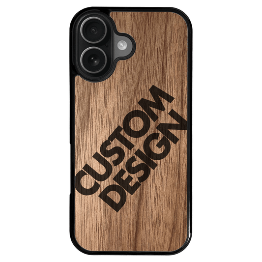 Custom Design Walnut iPhone 17 Case