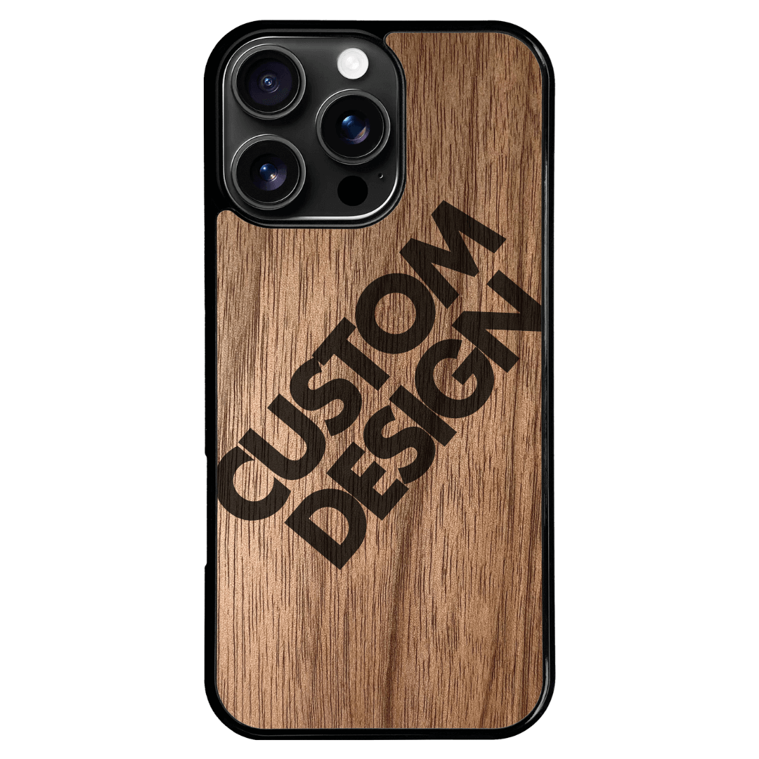 Custom Design Walnut iPhone 16 Pro Max Case