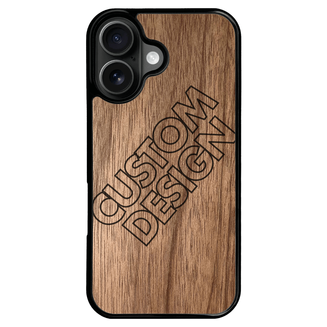 Custom Design Walnut iPhone 16 Case