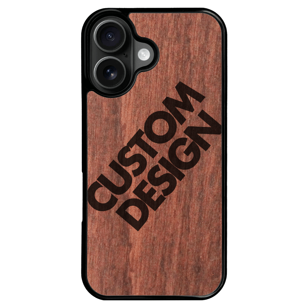 Custom Design Sapele iPhone 16 Case