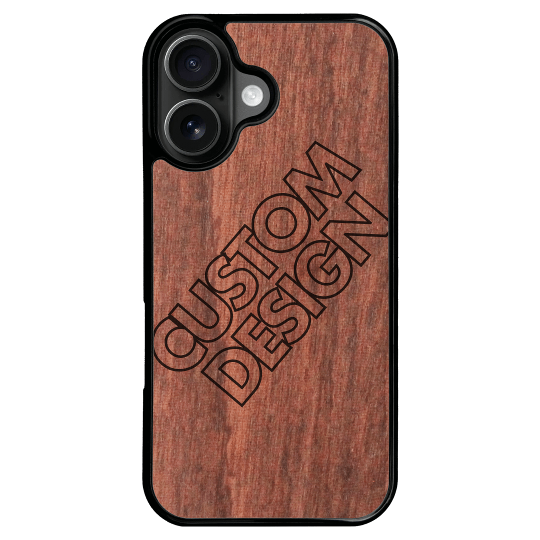 Custom Design Sapele iPhone 16 Case