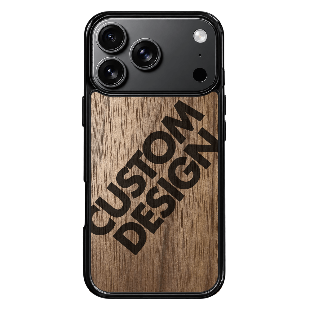 Custom Design Walnut iPhone 18 Pro Case