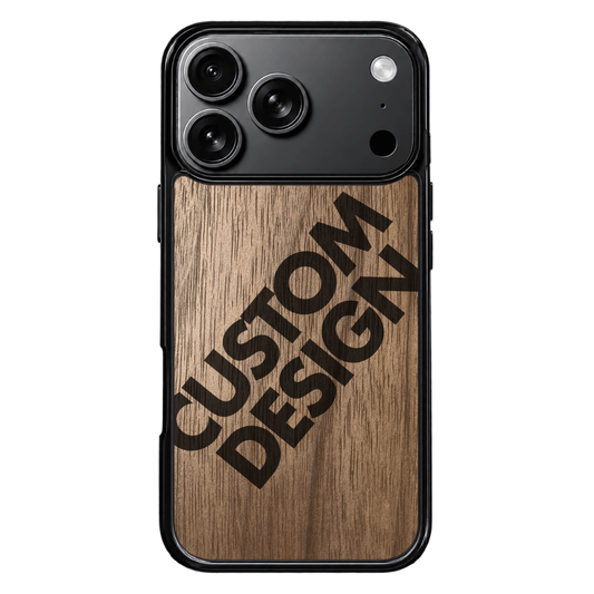 Custom Design Walnut iPhone 18 Pro Case