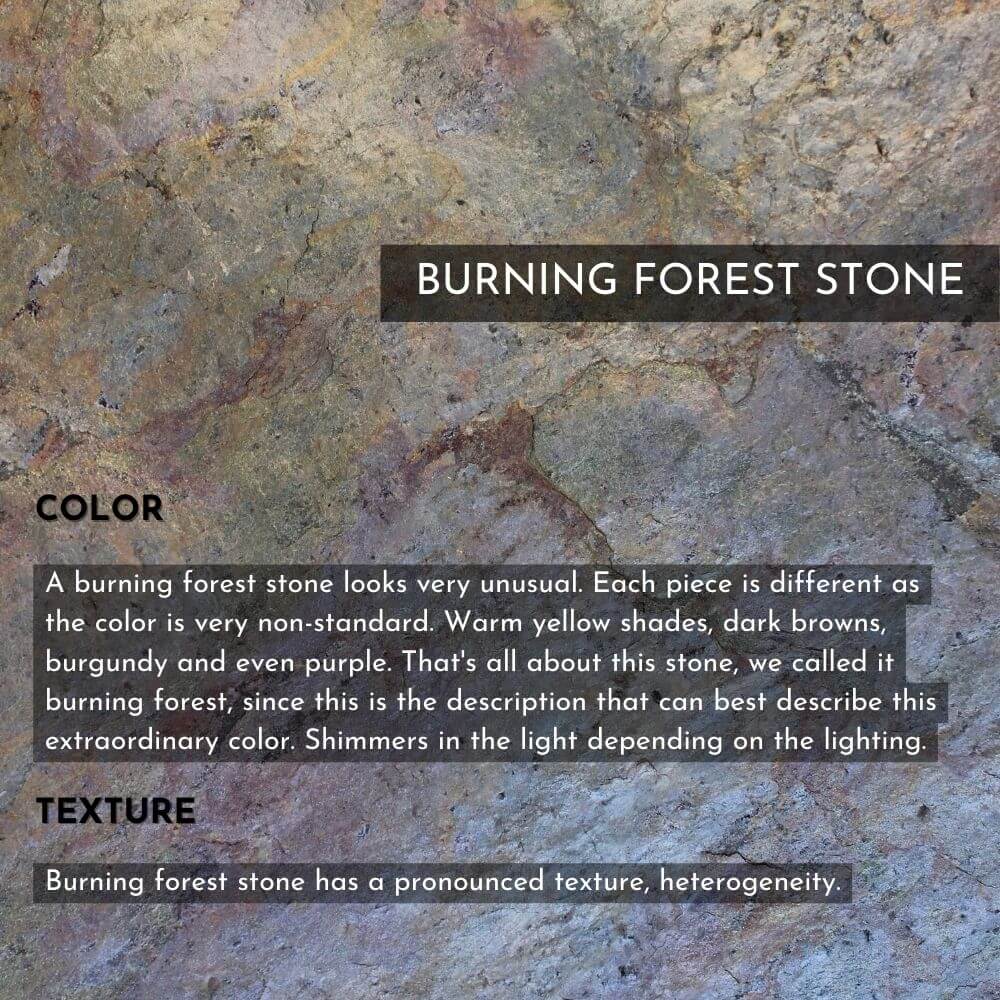 Burning Forest Stone iPhone 15 Pro Case