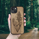 Wood iPhone 14 Pro Case Deer Woodland