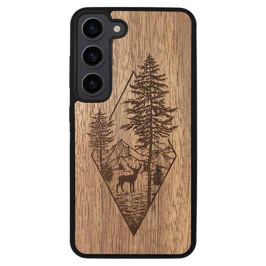 Wooden Case for Samsung Galaxy S23 Deer Woodland