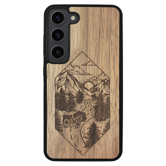 Wooden Case for Samsung Galaxy S23 Mountain Road