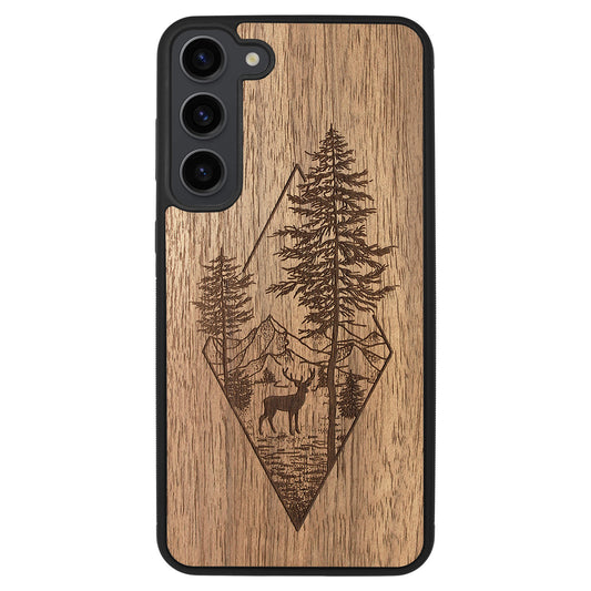 Wooden Case for Samsung Galaxy S23 Plus Deer Woodland