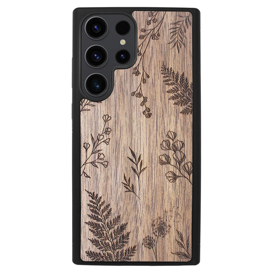 Wooden Case for Samsung Galaxy S23 Ultra Botanical
