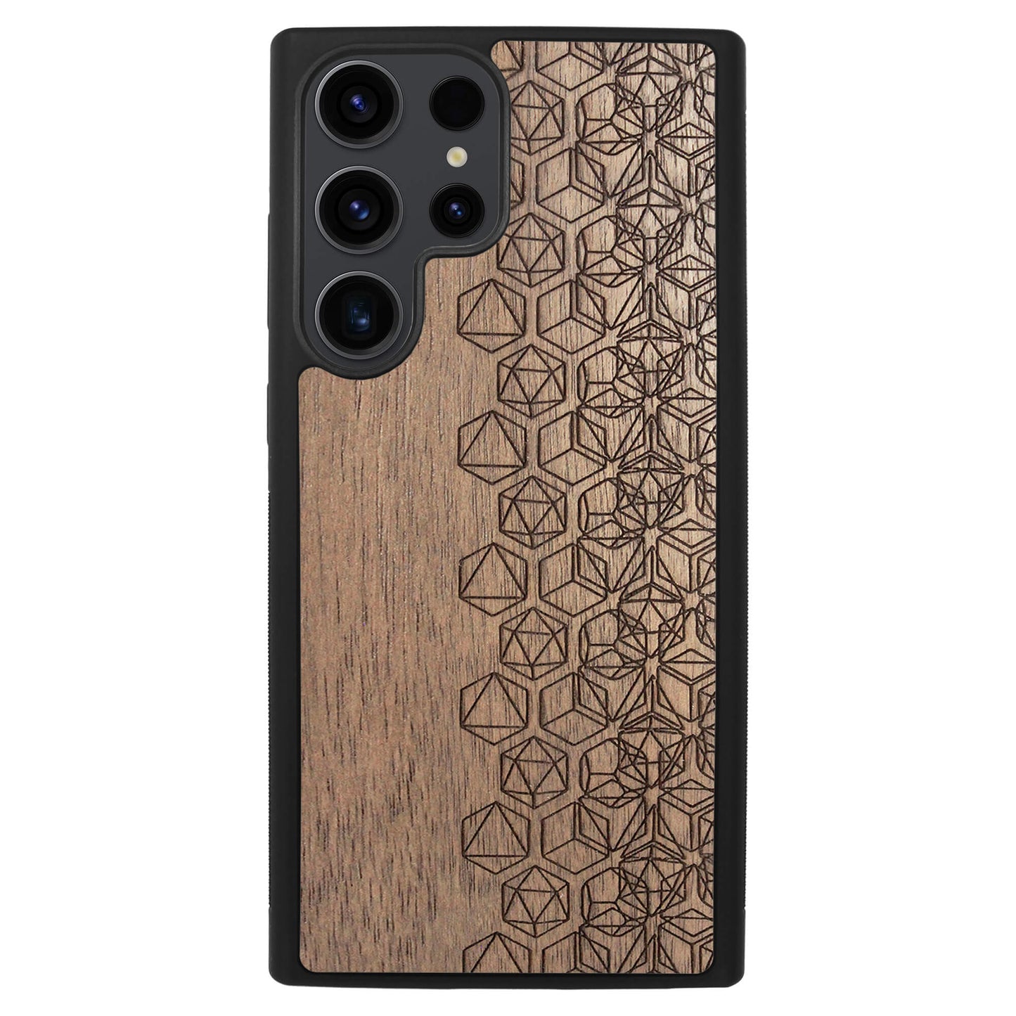 Wooden Case for Samsung Galaxy S23 Ultra Geometric