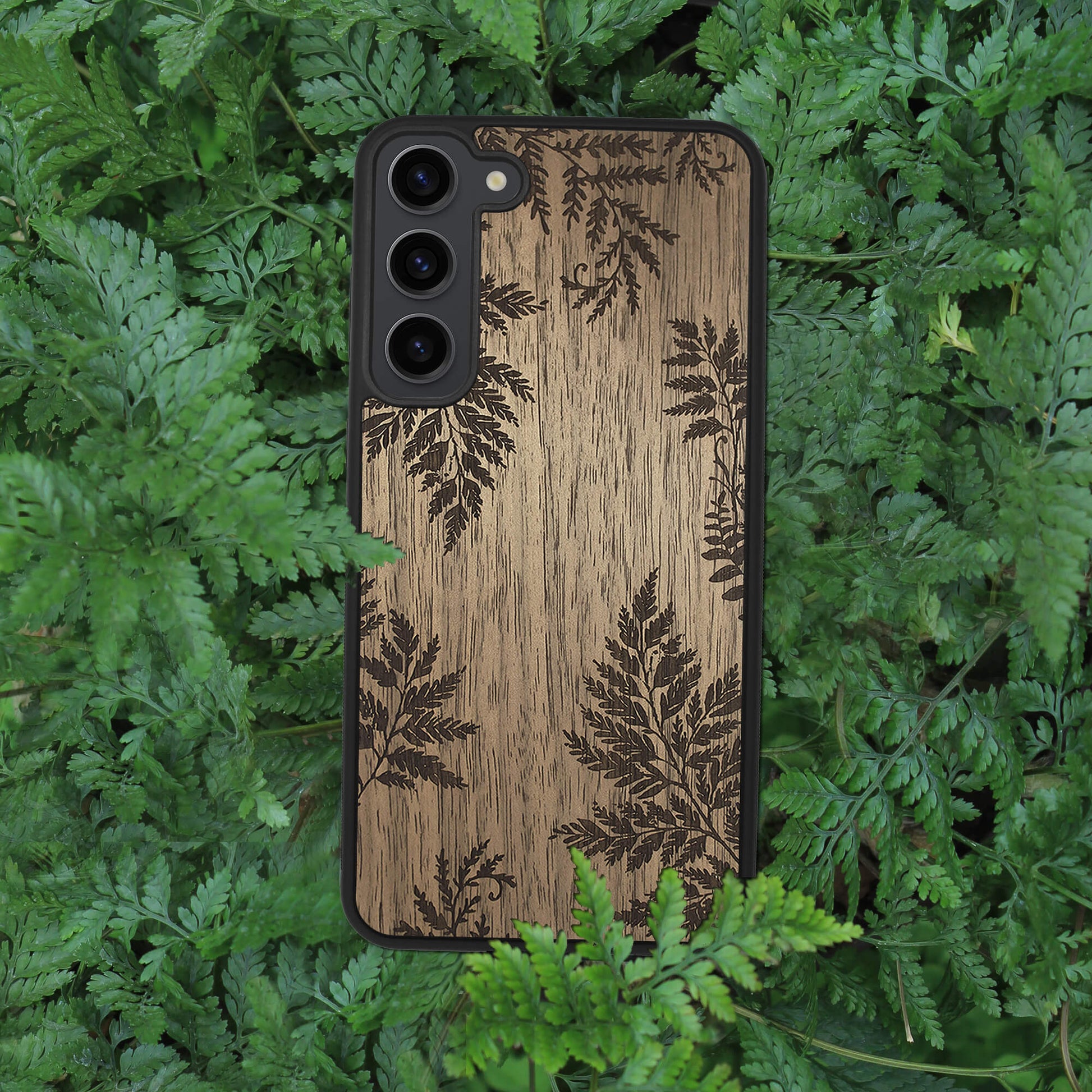 Wood Galaxy S23 Ultra Case Botanical Fern