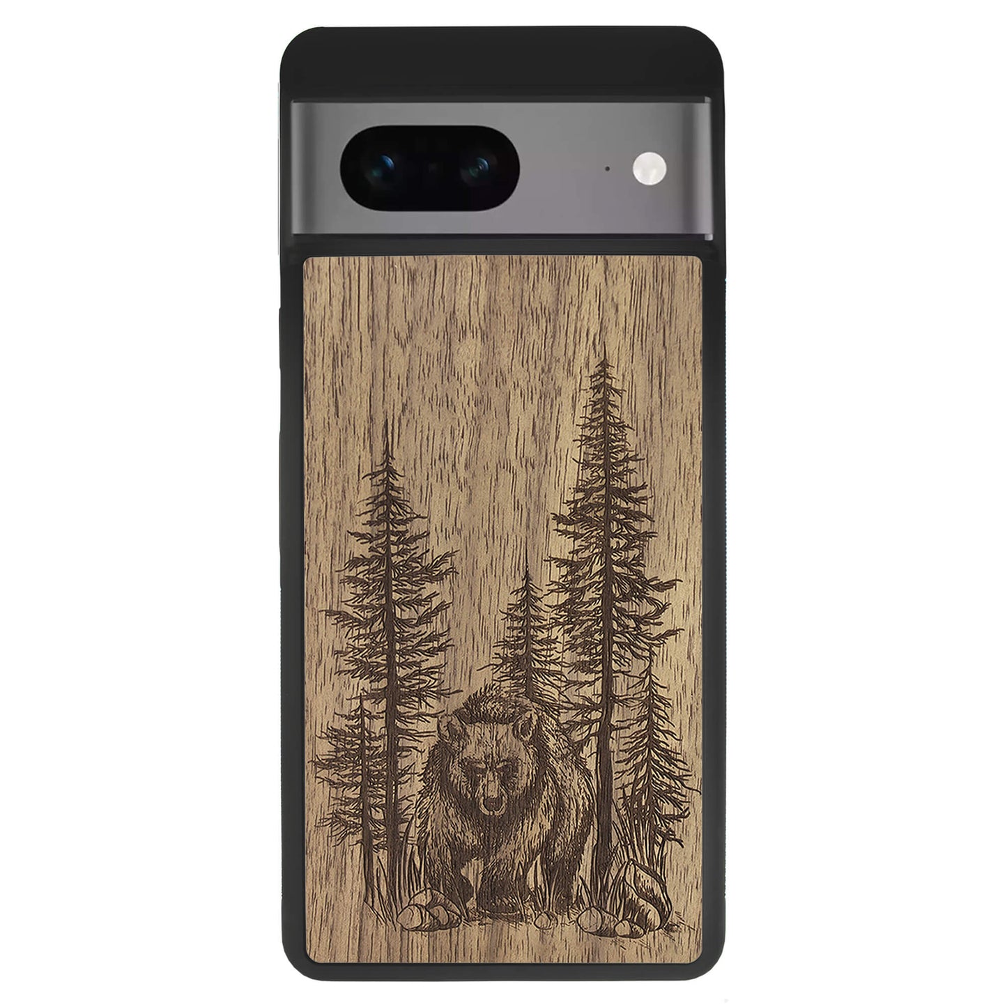 Wooden Case for Google Pixel 7 Bear Forest