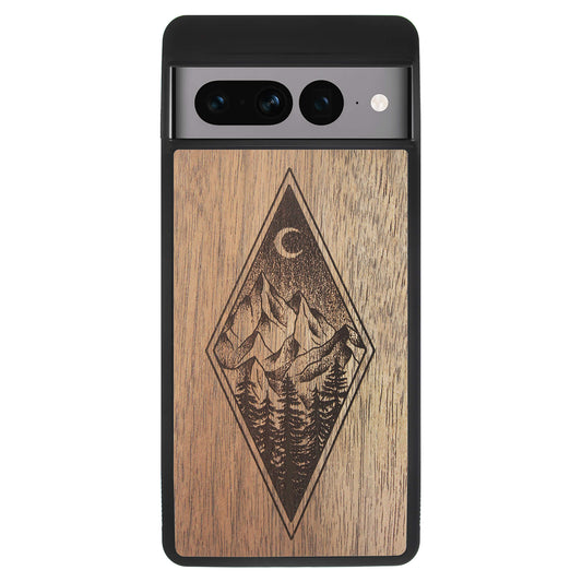 Wooden Case for Google Pixel 7 Pro Mountain Night