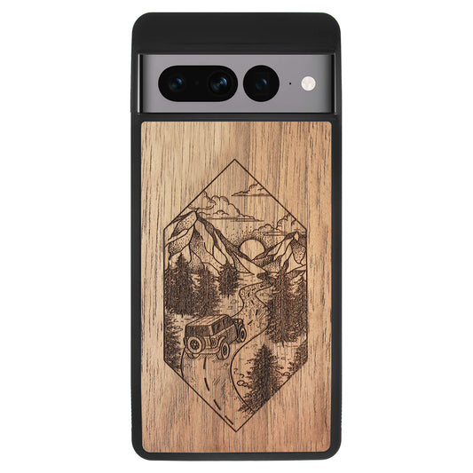Wooden Case for Google Pixel 7 Pro Mountain Road