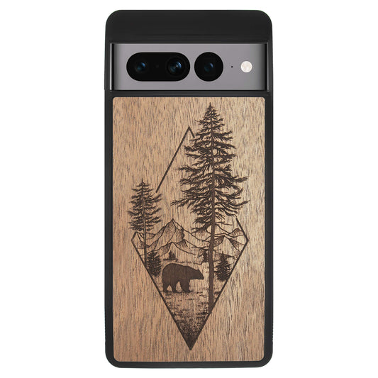 Wooden Case for Google Pixel 7 Pro Woodland Bear