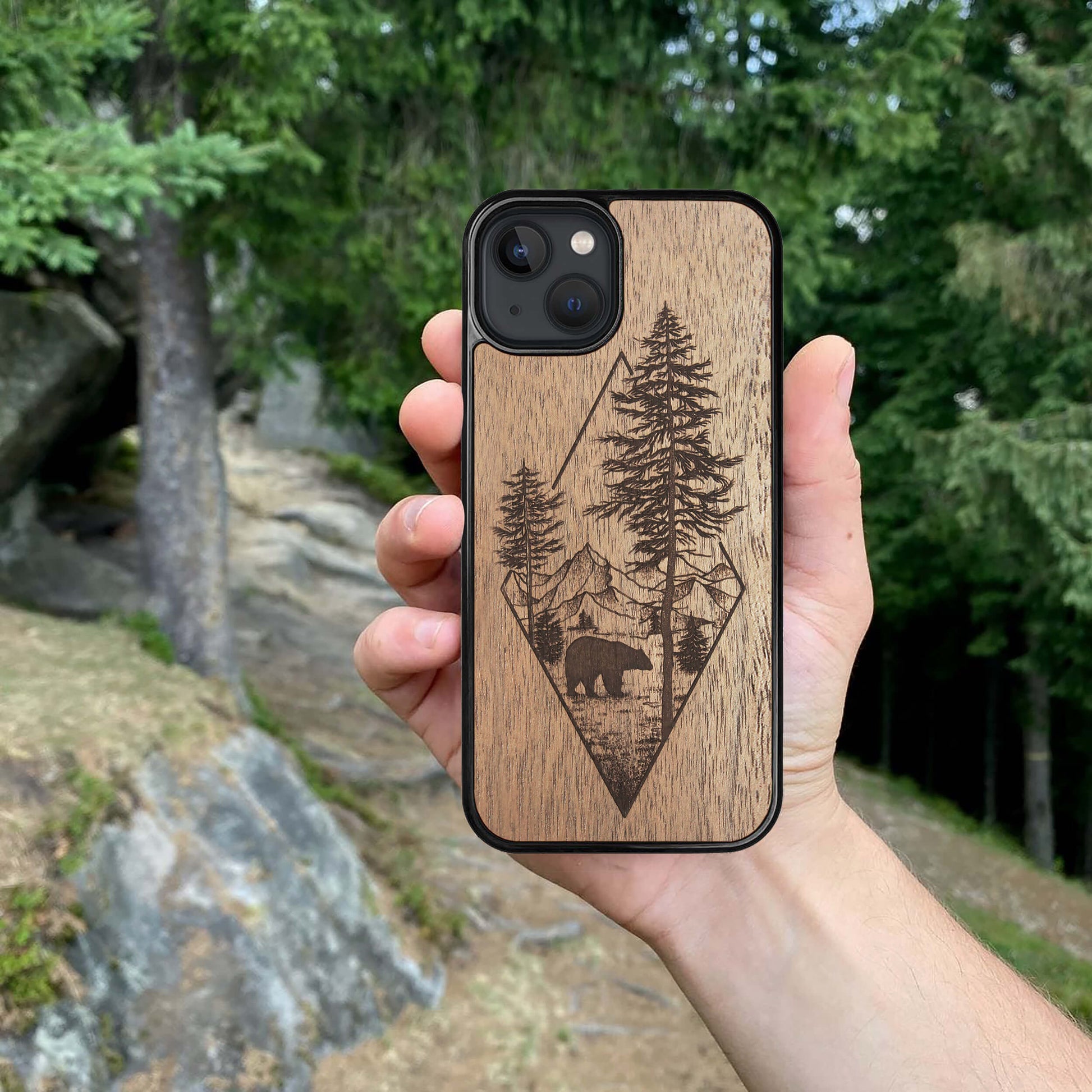 Wood iPhone 14 Plus Case Woodland