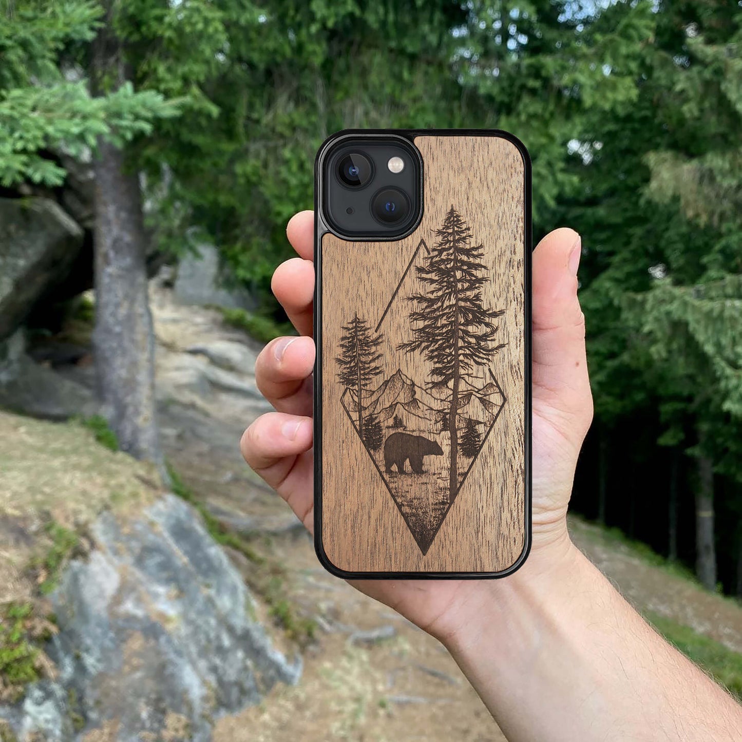 Wood iPhone 14 Case Woodland