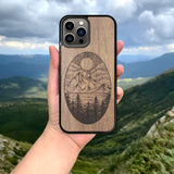 Wood iPhone 14 Pro Case Landscape