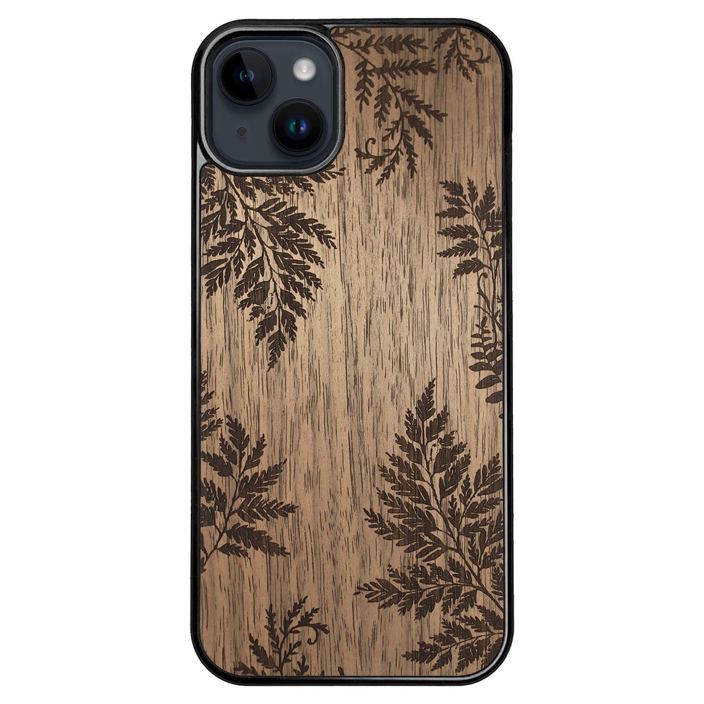 Wooden Case for iPhone 14 Plus Botanical Fern