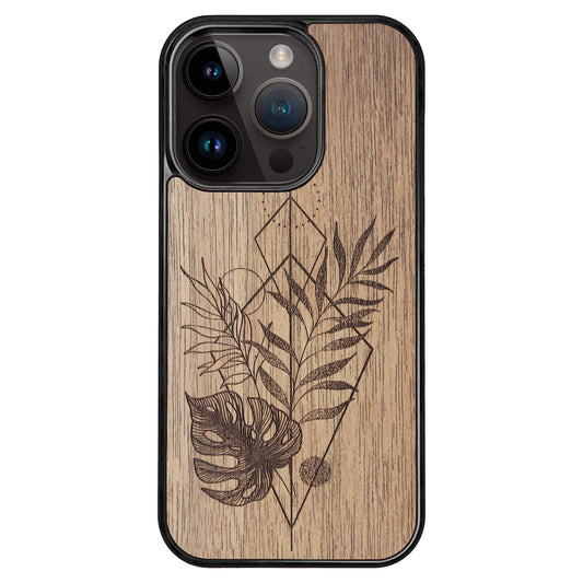 Wooden Case for iPhone 14 Pro Monstera