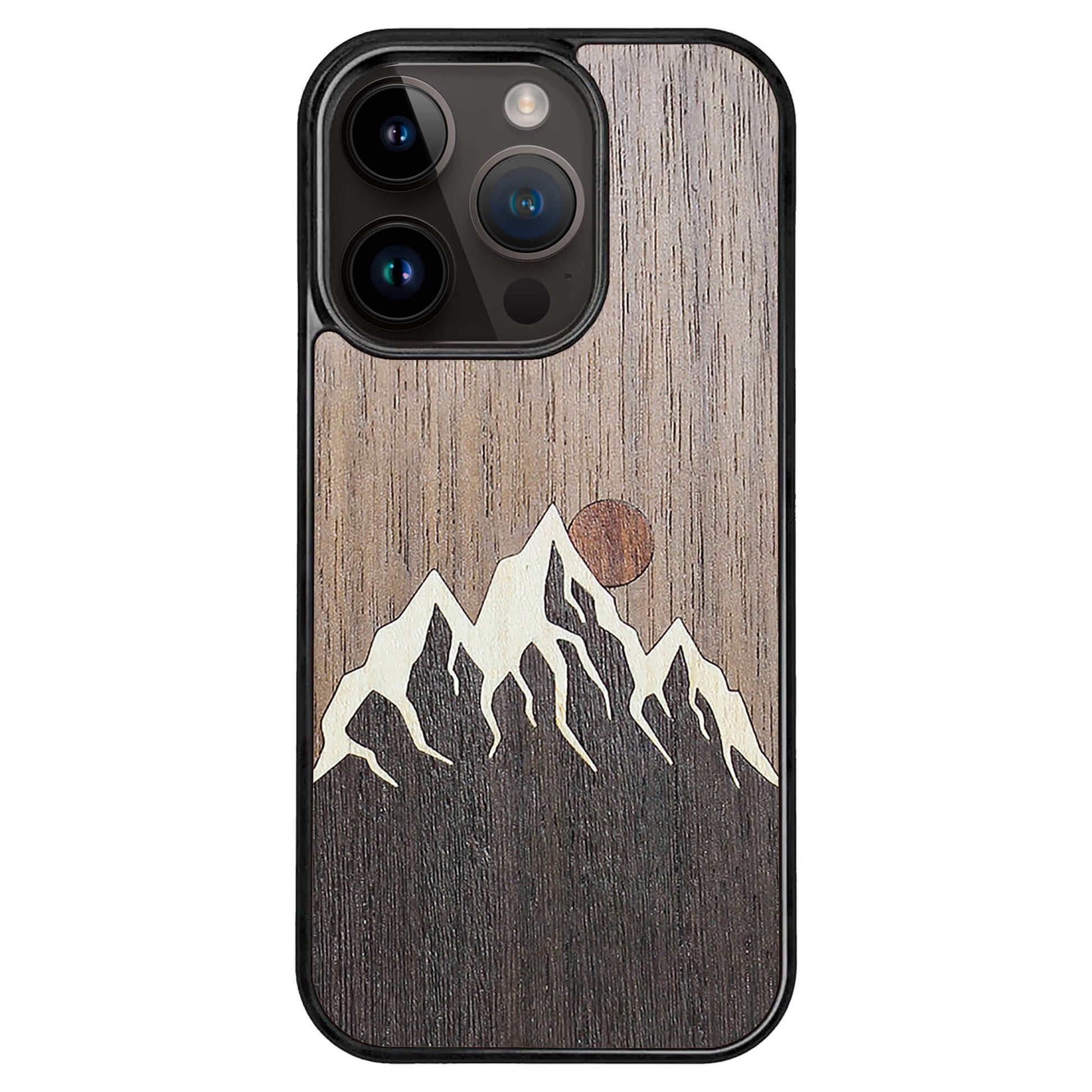 Wooden Case for iPhone 14 Pro Mountain
