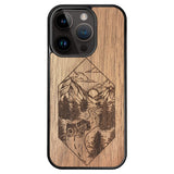 Wooden Case for iPhone 14 Pro Mountain Road